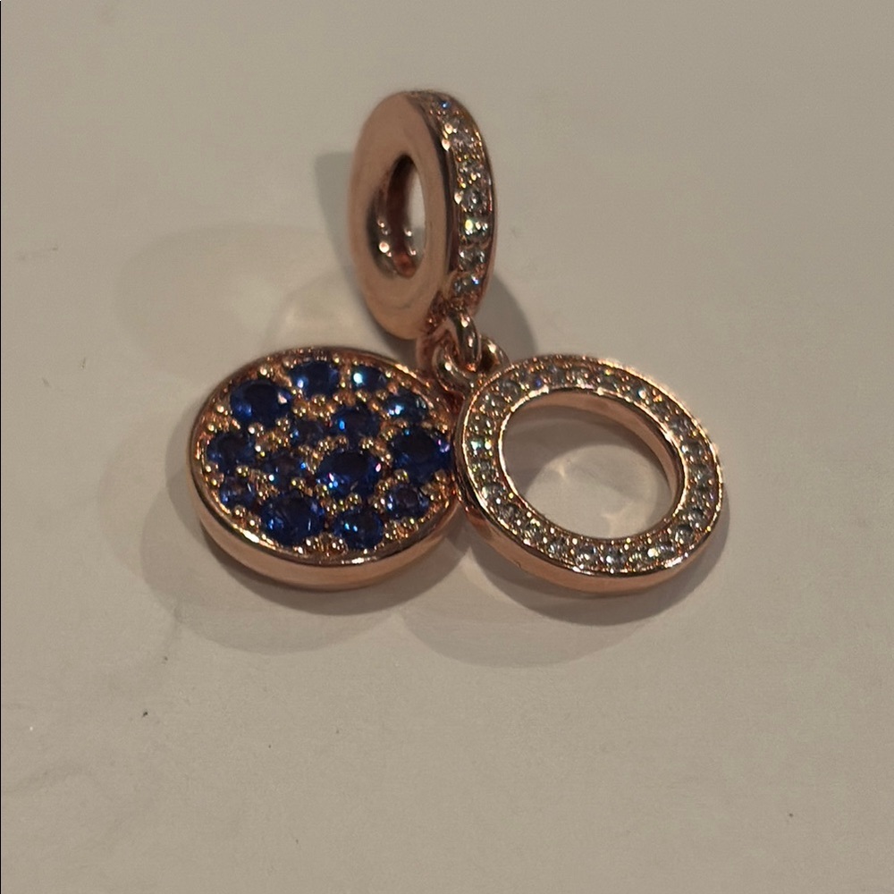 Pandora Rose Blue Pave Dangle Charm